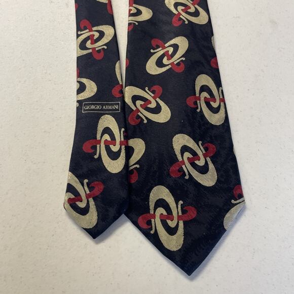 Giorgio Armani Cravatte Silk Tie – Red/gold Pattern – Made in Italy - - Picture 2 of 10